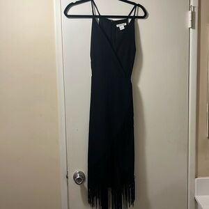 Fringe black dress